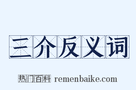 三介反义词是什么意思的图片